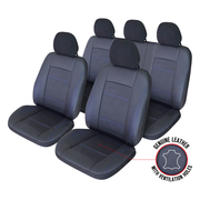 SET HUSE SCAUN EXCLUSIVE LEATHER ATLAS NEGRU UMB-B