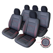 SET HUSE SCAUN EXCLUSIVE LEATHER ATLAS NEGRU UMB-R