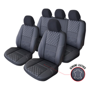 SET HUSE SCAUN EXCLUSIVE LEATHER QUEEN NEGRU UMB-W