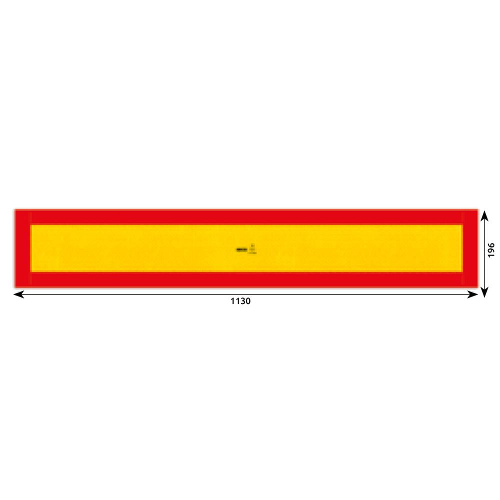 PLACA REFLECTORIZANTA GALBEN/ ROSU 1130X196 MM SUPORT ALUMINIU HICO