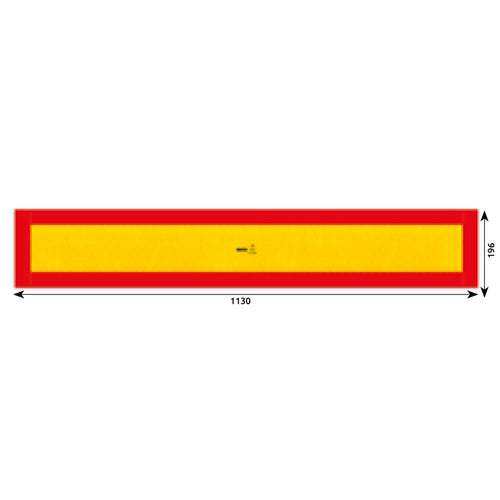 PLACA REFLECTORIZANTA GALBEN/ ROSU 1130X196 MM SUPORT ALUMINIU HICO