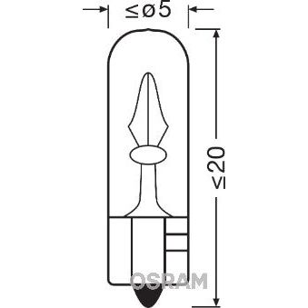 BEC 12V W2.3W ORIGINAL SET 10 BUC OSRAM