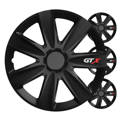 Set 4 buc capace roti, GTX black carbon 14" inch