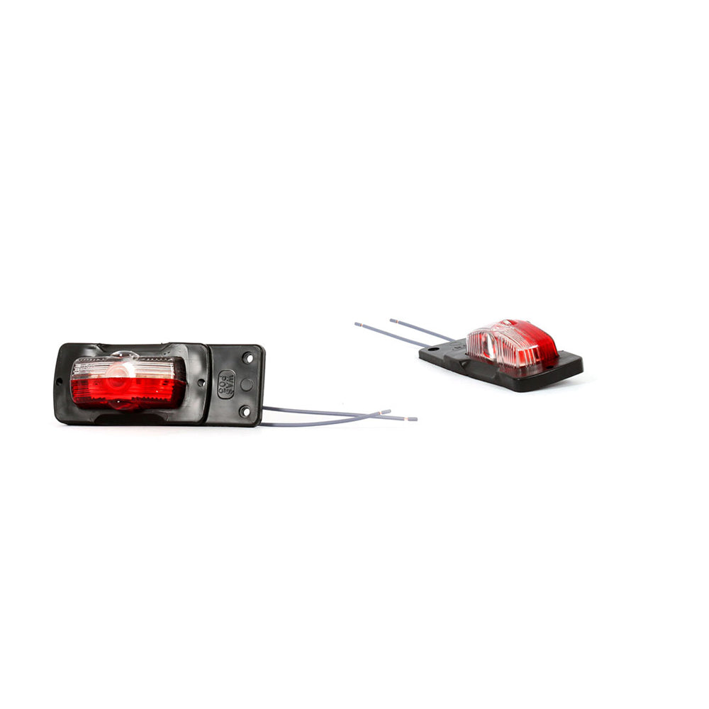 OLDALSÓ LÁMPA 33 PO3, 12V-24V, FEHÉR / PIROS HELYZET