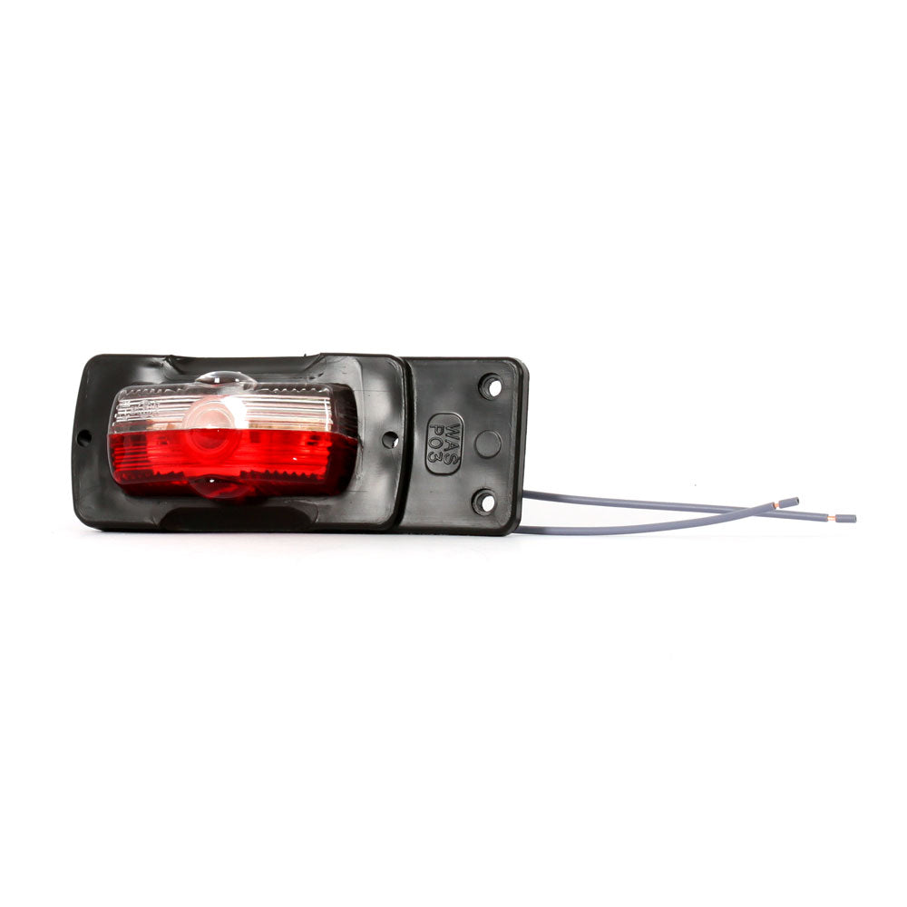 OLDALSÓ LÁMPA 33 PO3, 12V-24V, FEHÉR / PIROS HELYZET
