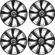 Set 4 Capace Roti 17 inchi (R17) Stratos Gri-Negru, Compatibile Cu Nissan