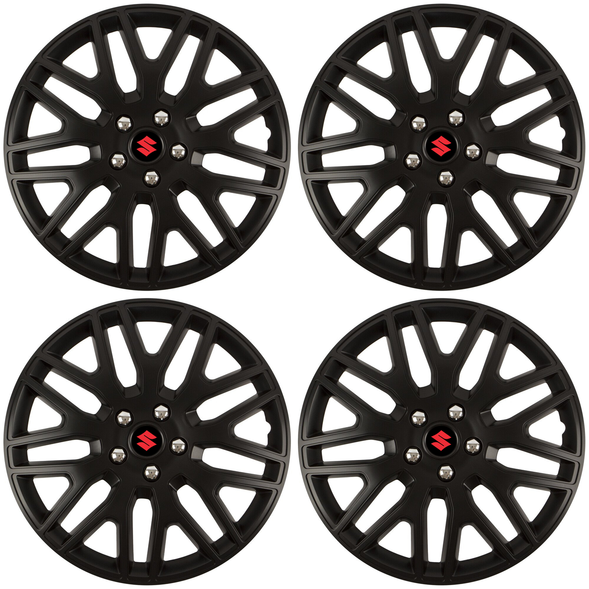 Set 4 Capace Roti 14 inchi (R14) Dakar Negru, Compatibile Cu Suzuki