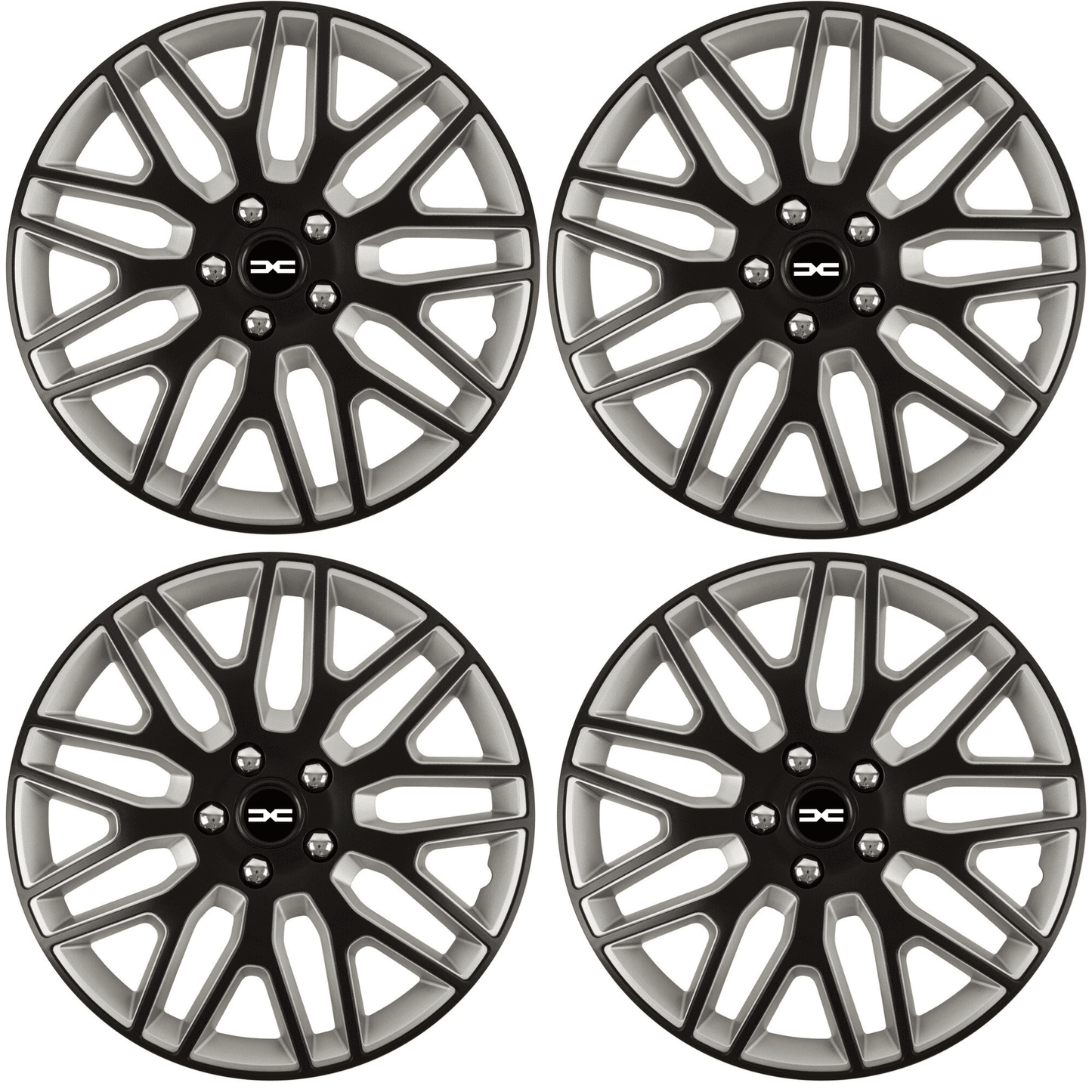 Set 4 Capace Roti 16 inchi (R16) Best Alb-Negru, Compatibile Cu Dacia Nou