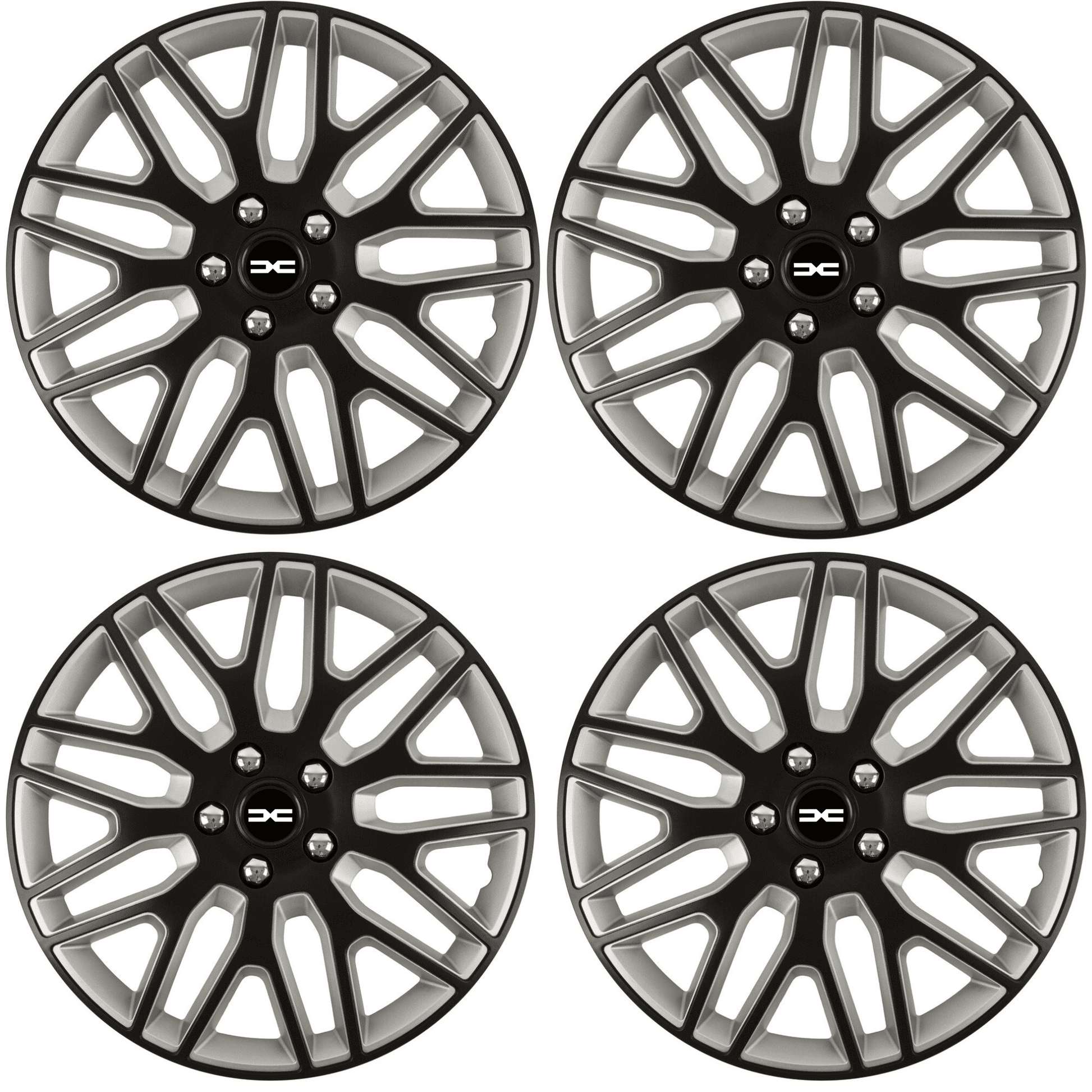 Set 4 Capace Roti 16 inchi (R16) Best Alb-Negru, Compatibile Cu Dacia Nou