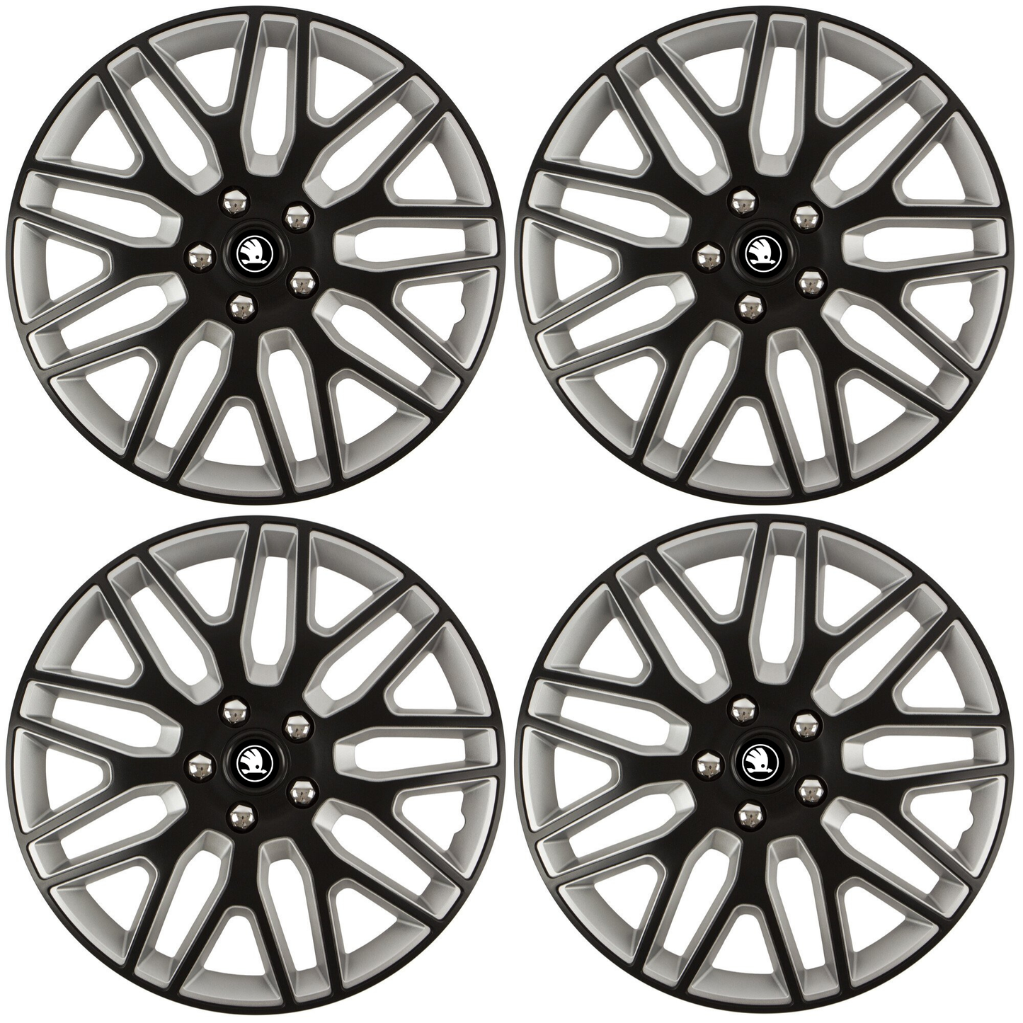 Set 4 Capace Roti 17 inchi (R17) Dakar Negru-Gri, Compatibile Cu Skoda Nou