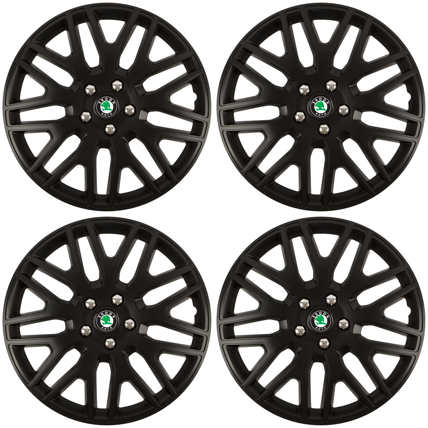 Set 4 Capace Roti 17 inchi (R17) Dakar Negru, Compatibile Cu Skoda