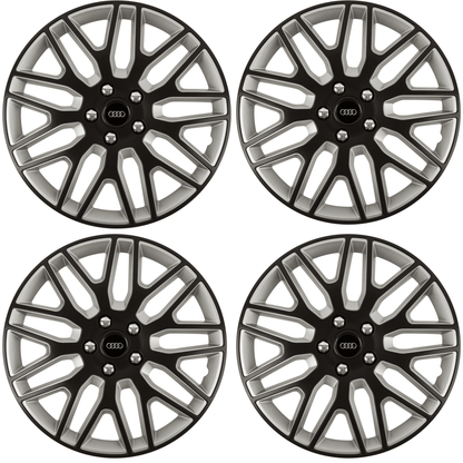 Set 4 Capace Roti 17 inchi (R17) Best Alb-Negru, Compatibile Cu Audi