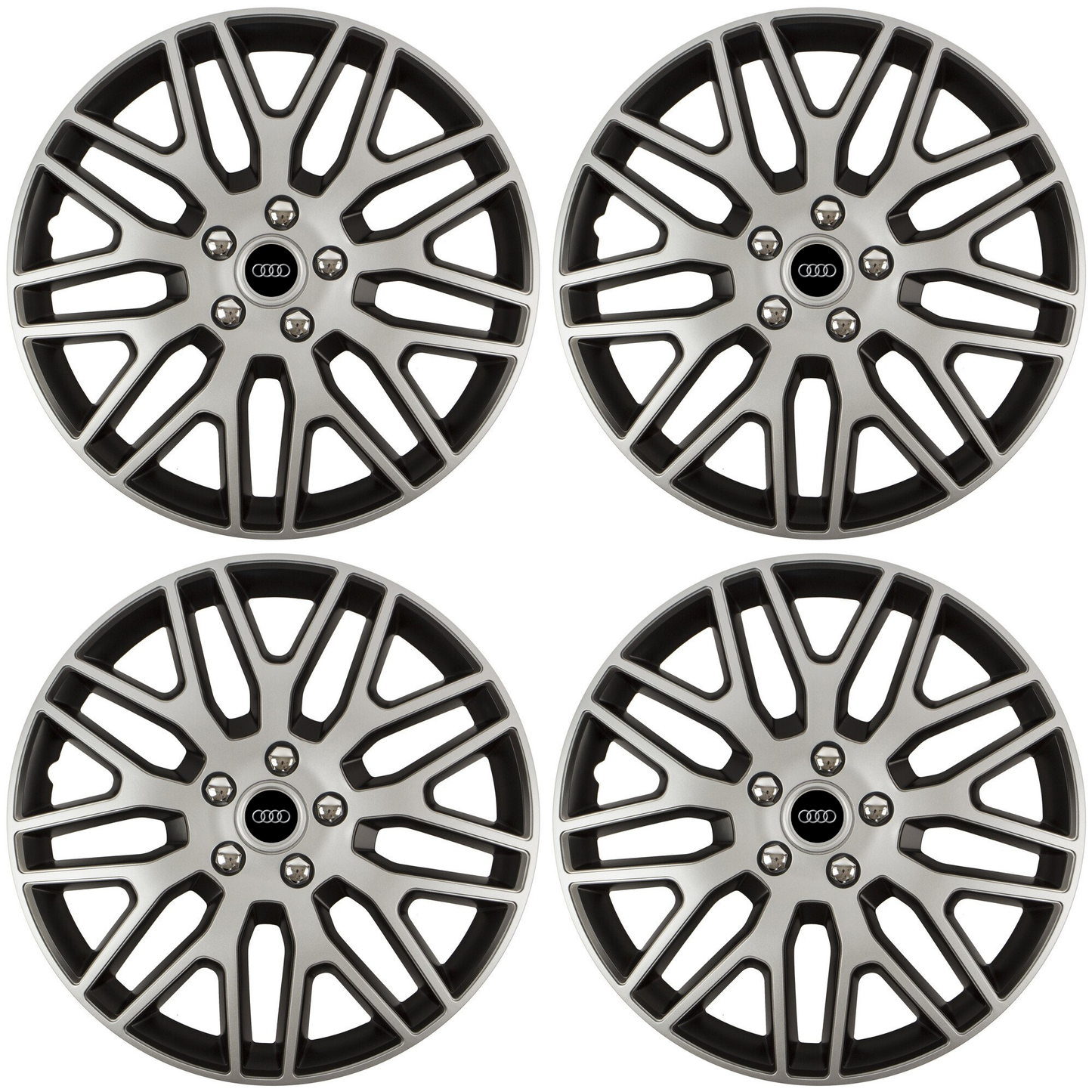 Set 4 Capace Roti 16 inchi (R16) Dakar Gri-Negru, Compatibile Cu Audi