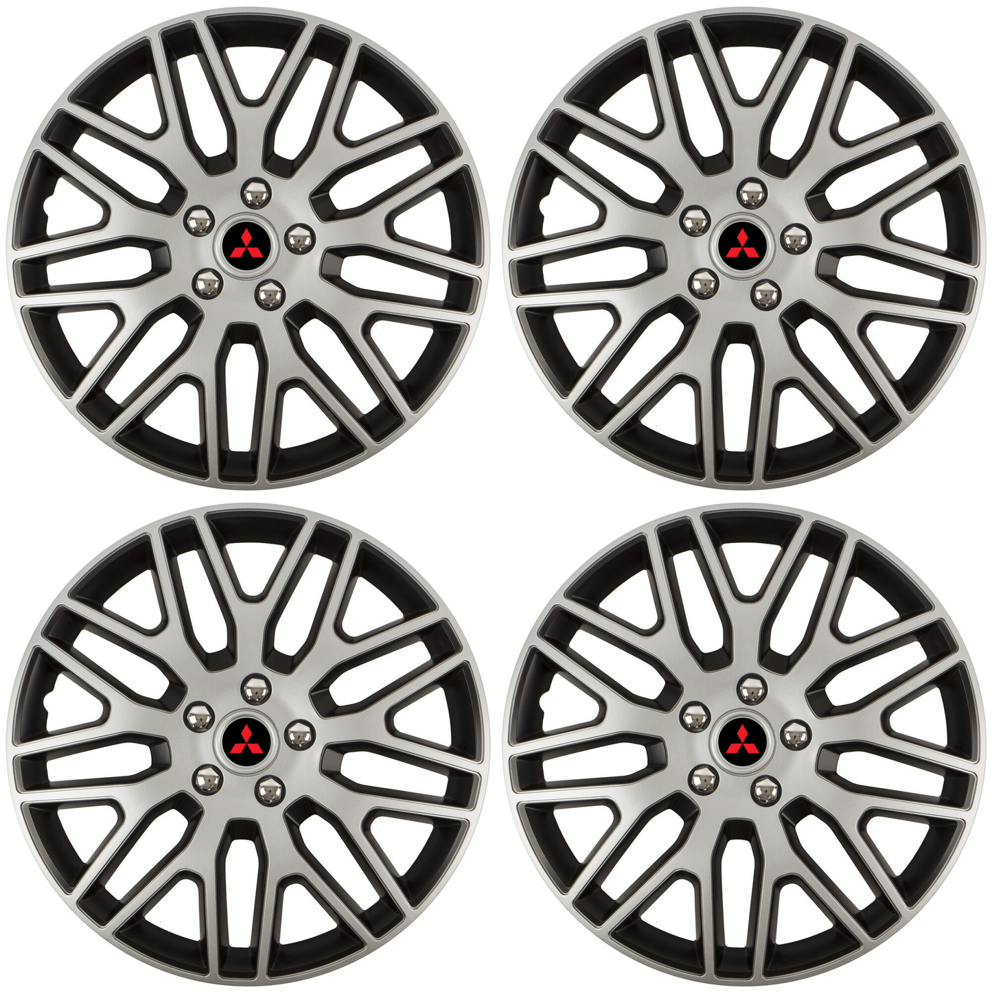 Set 4 Capace Roti 16 inchi (R16) Dakar Gri-Negru, Compatibile Cu Mitshubisi