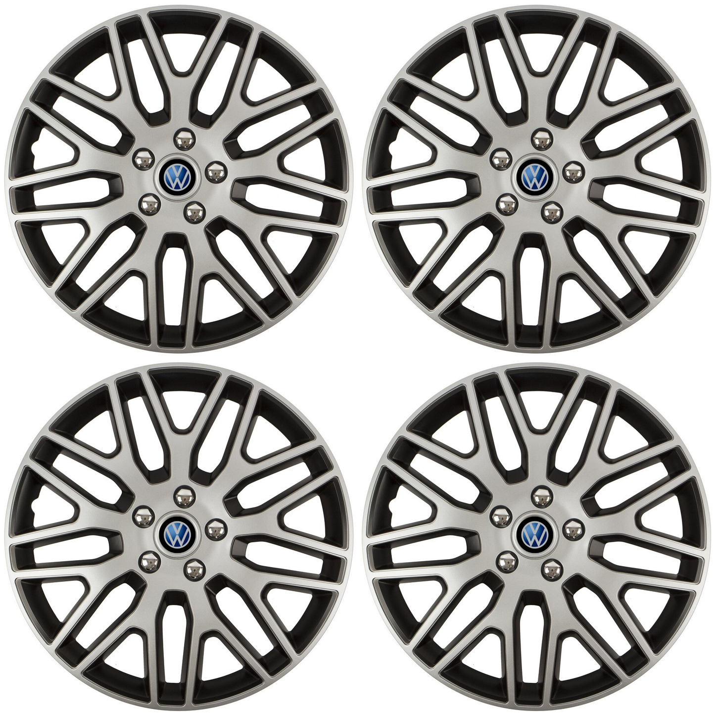 Set 4 Capace Roti 15 inchi (R15) Dakar Gri-Negru, Compatibile Cu Toyota
