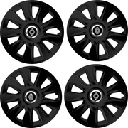 Set 4 Capace Roti 16 inchi (R16) Stratos Negru, Compatibile Cu Renault Nou