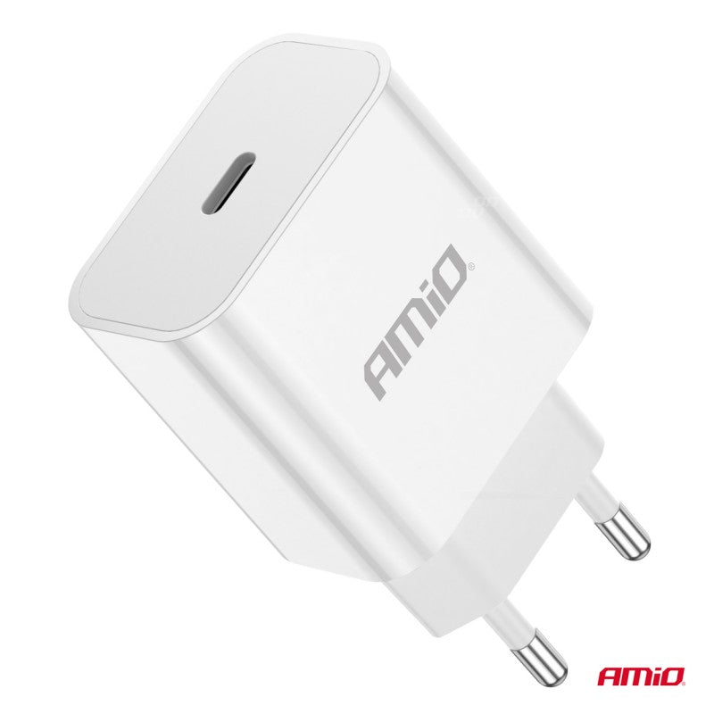Încărcător de perete USB-C 230V 20W AMIO-03891