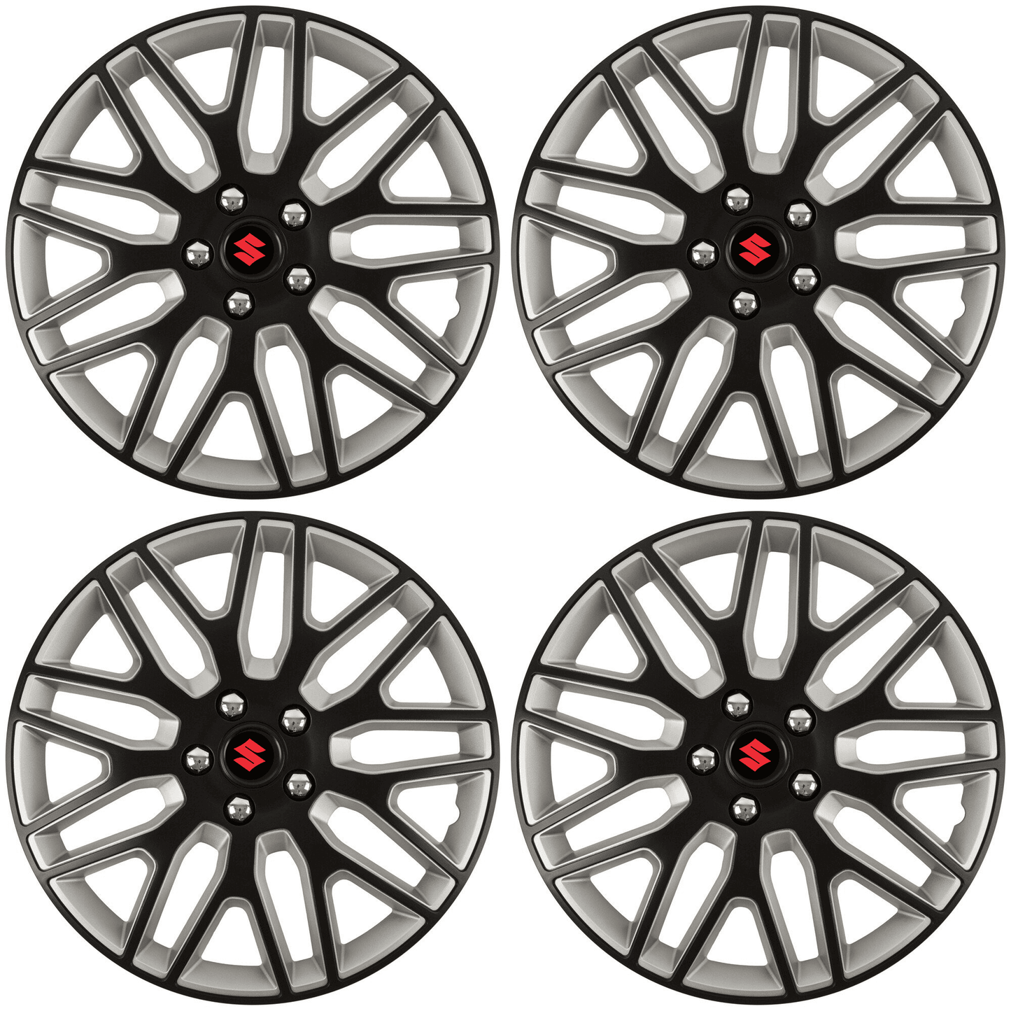 Set 4 Capace Roti 16 inchi (R16) Dakar Negru-Gri, Compatibile Cu Suzuki