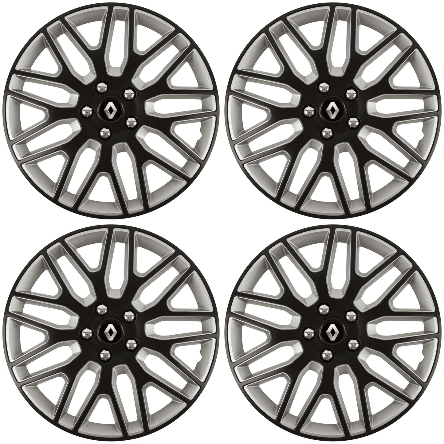 Set 4 Capace Roti 16 inchi (R16) Dakar Negru-Gri, Compatibile Cu Renault
