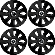 Set 4 Capace Roti 15 inchi (R15) Stratos Negru, Compatibile Cu Mercedes-Benz