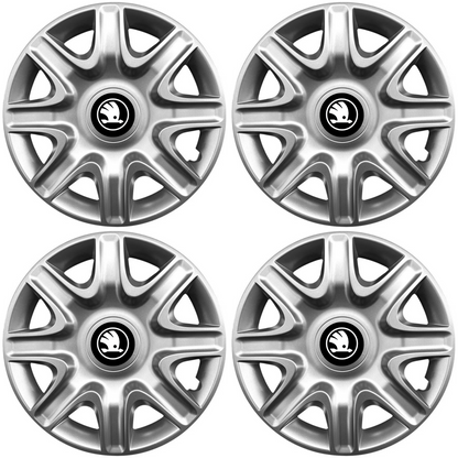 Set 4 Capace Roti 15 inchi (r15) Model 332, Compatibile Cu Skoda Nou