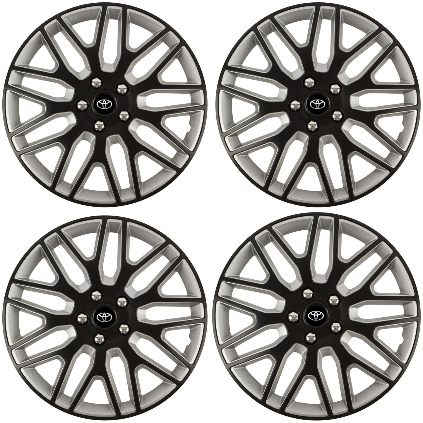 Set 4 Capace Roti 17 inchi (R17) Dakar Negru-Gri, Compatibile Cu Toyota