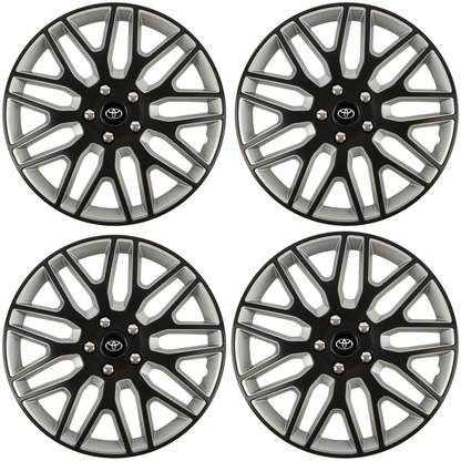 Set 4 Capace Roti 17 inchi (R17) Dakar Negru-Gri, Compatibile Cu Toyota