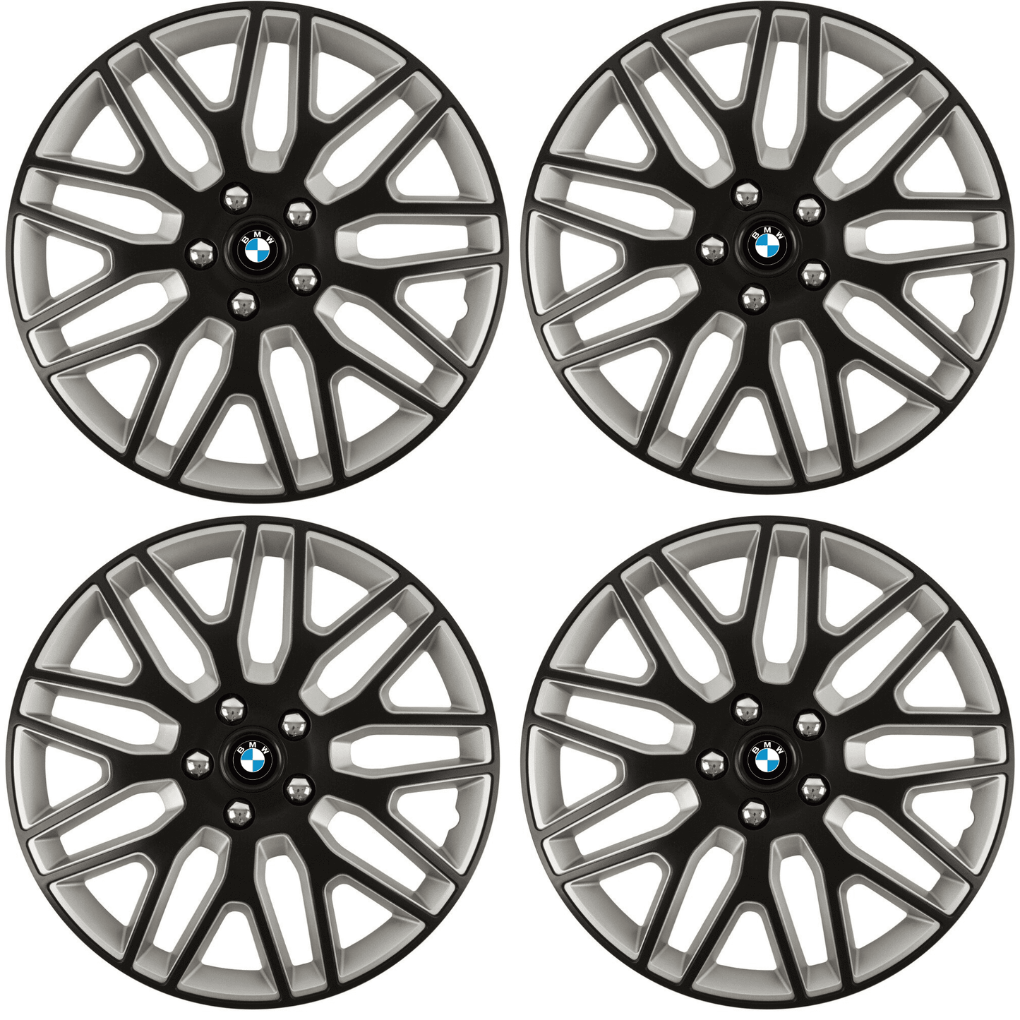 Set 4 Capace Roti 15 inchi (R15) Dakar Negru-Gri, Compatibile Cu BMW