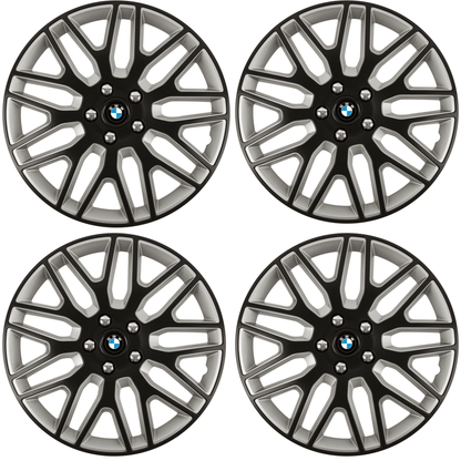 Set 4 Capace Roti 15 inchi (R15) Dakar Negru-Gri, Compatibile Cu BMW