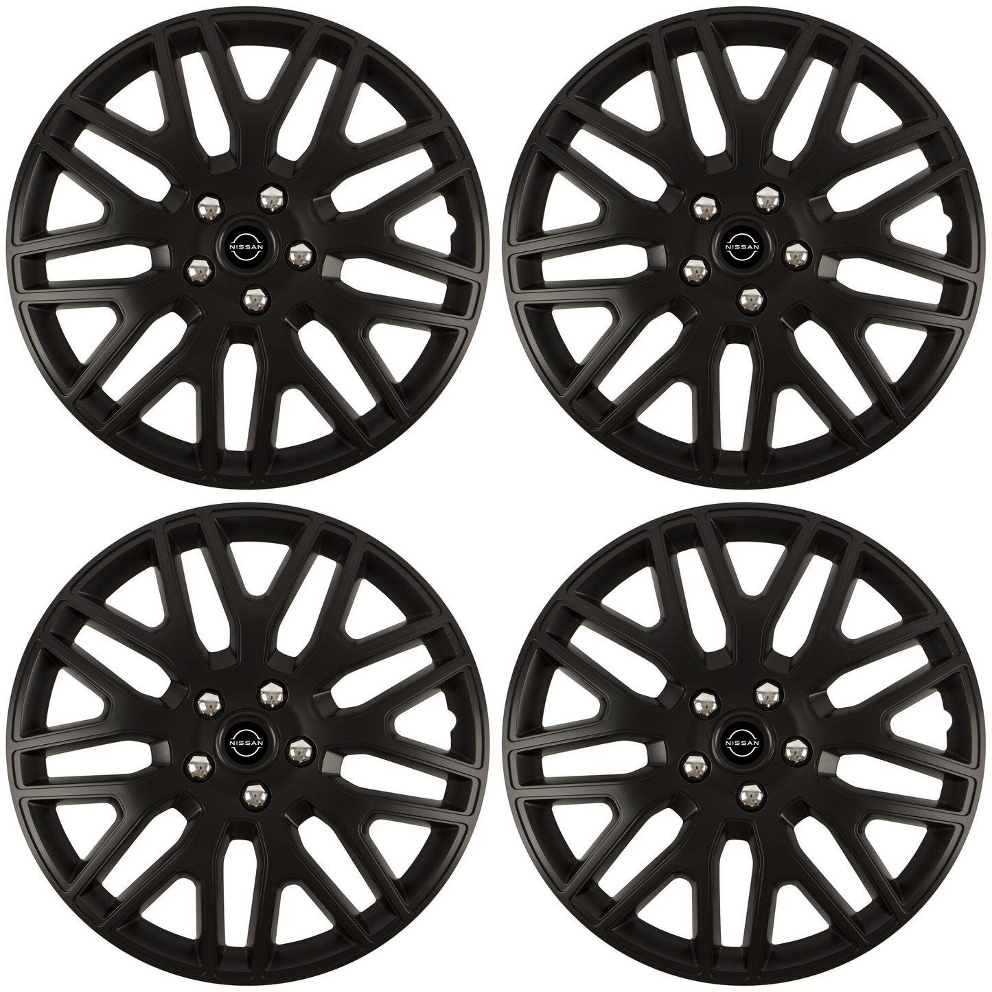 Set 4 Capace Roti 15 inchi (R15) Dakar Negru, Compatibile Cu Nissan Nou