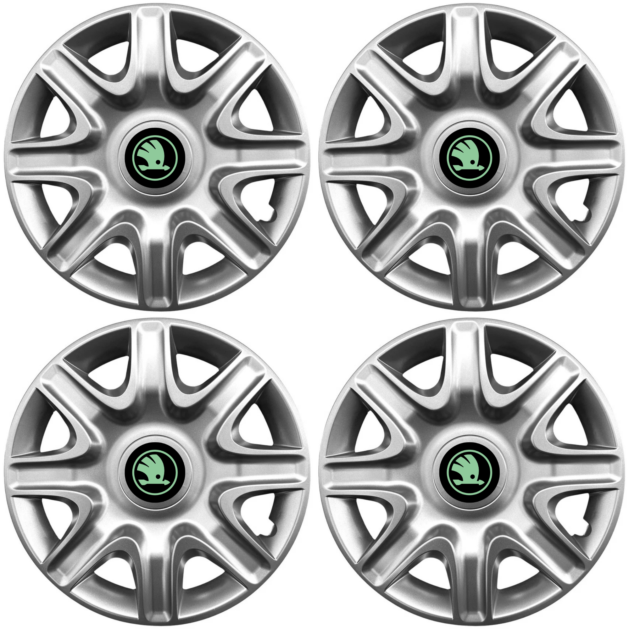 Set 4 Capace Roti 15 inchi (r15) Model 332, Compatibile Cu Skoda Verde
