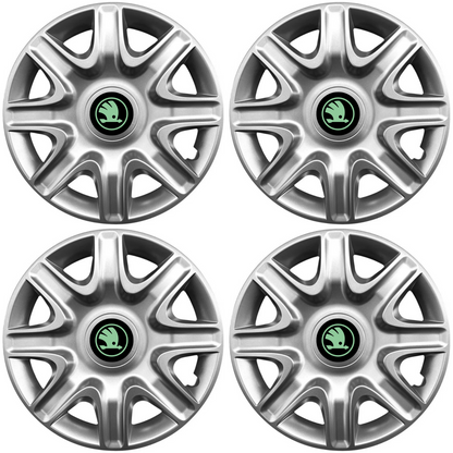Set 4 Capace Roti 15 inchi (r15) Model 332, Compatibile Cu Skoda Verde