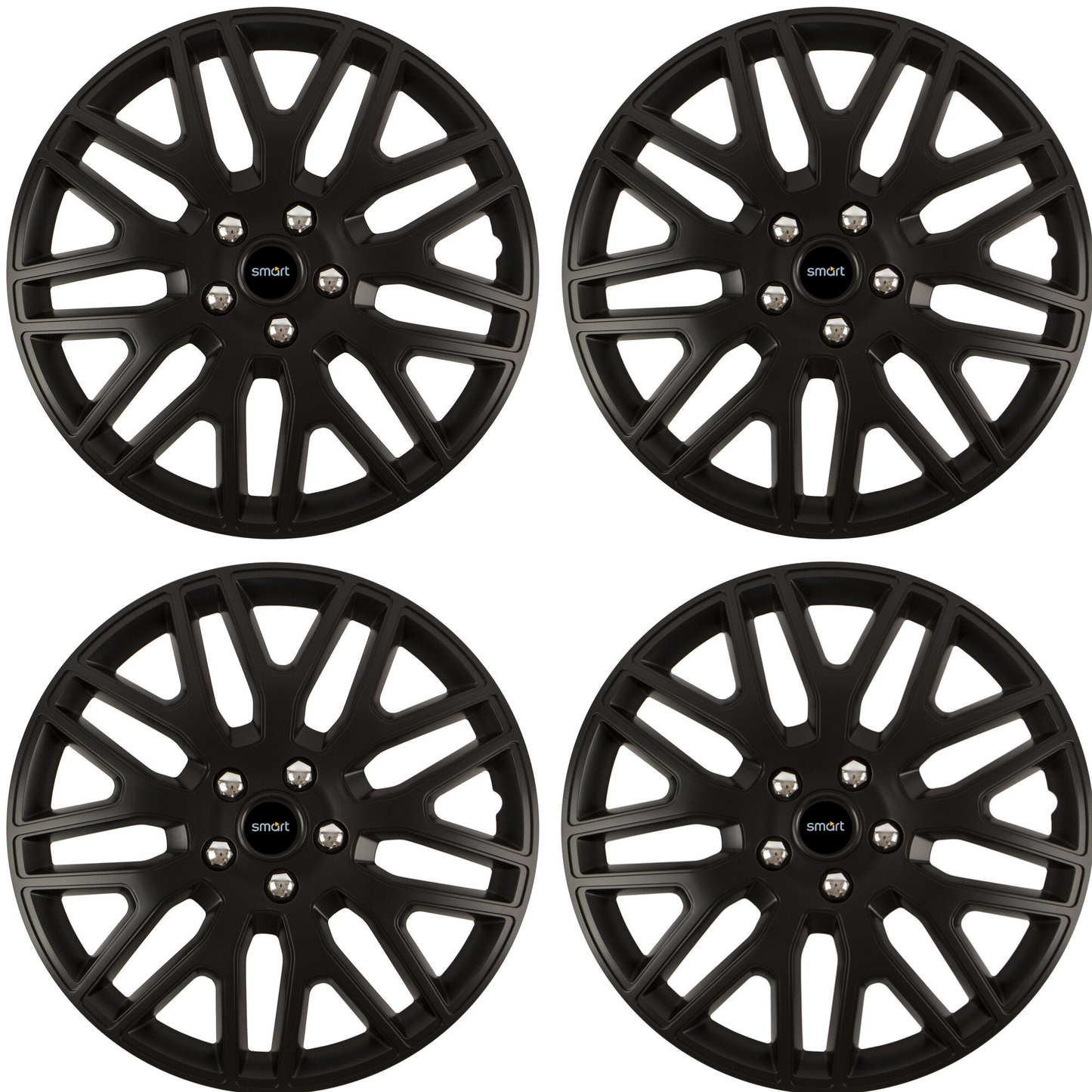 Set 4 Capace Roti 14 inchi (R14) Dakar Negru, Compatibile Cu Smart