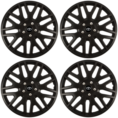 Set 4 Capace Roti 15 inchi (R15) Dakar Negru, Compatibile Cu Toyota