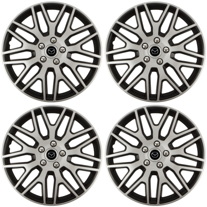 Set 4 Capace Roti 14 inchi (R14) Dakar Gri-Negru, Compatibile Cu Mazda