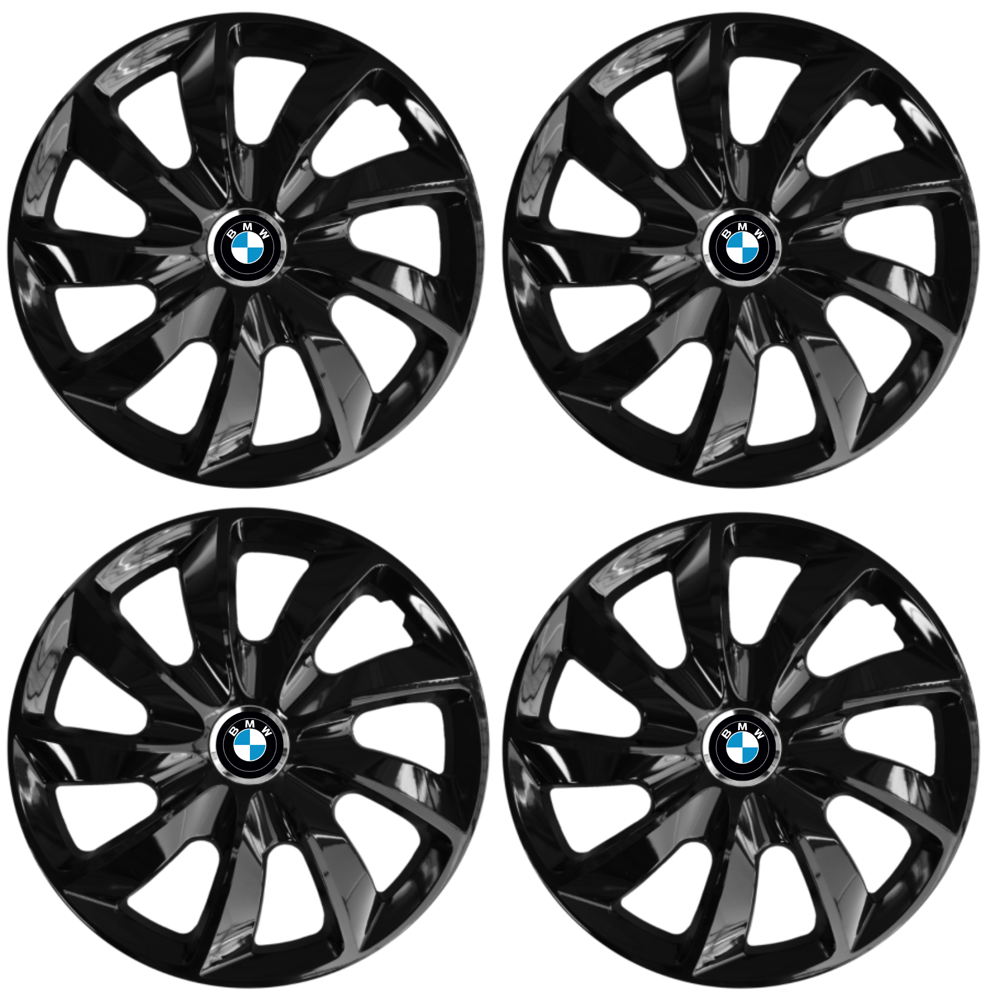 Set 4 Capace Roti 17 inchi (R17), Stig Negru Lucios, Compatibil cu BMW