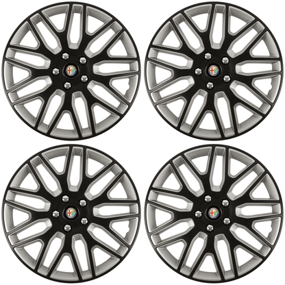 Set 4 Capace Roti 16 inchi (R16) Dakar Negru-Gri, Compatibile Cu Alfa Romeo