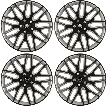 Set 4 Capace Roti 16 inchi (R16) Best Alb-Negru, Compatibile Cu Nissan