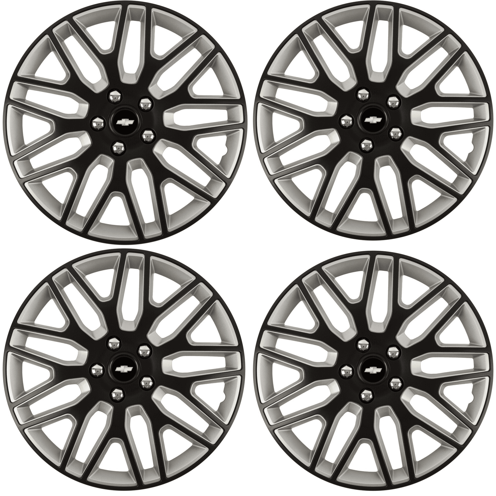 Set 4 Capace Roti 15 inchi (R15) Dakar Negru-Gri, Compatibile Cu Chevrolet