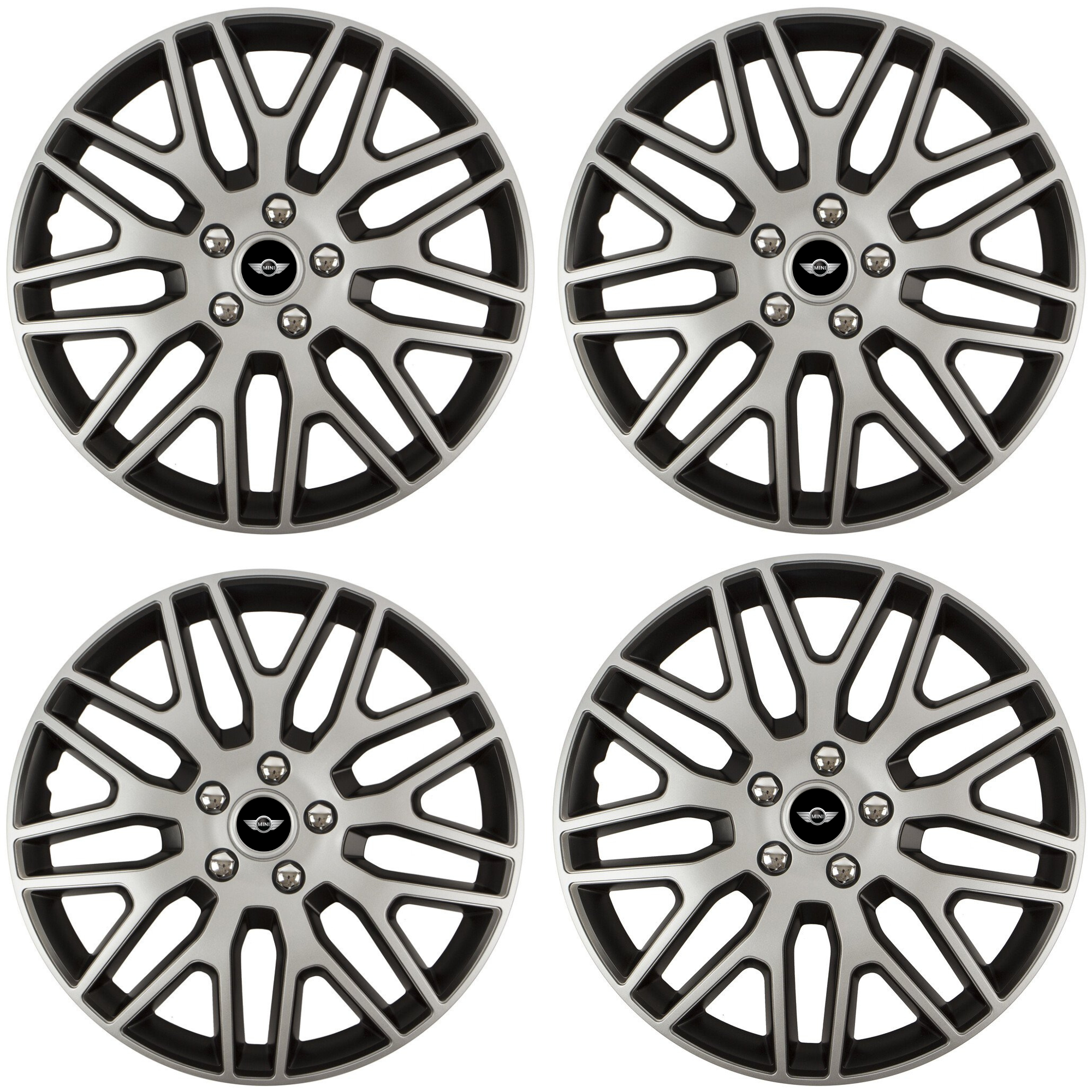 Set 4 Capace Roti 16 inchi (R16) Dakar Gri-Negru, Compatibile Cu Mini