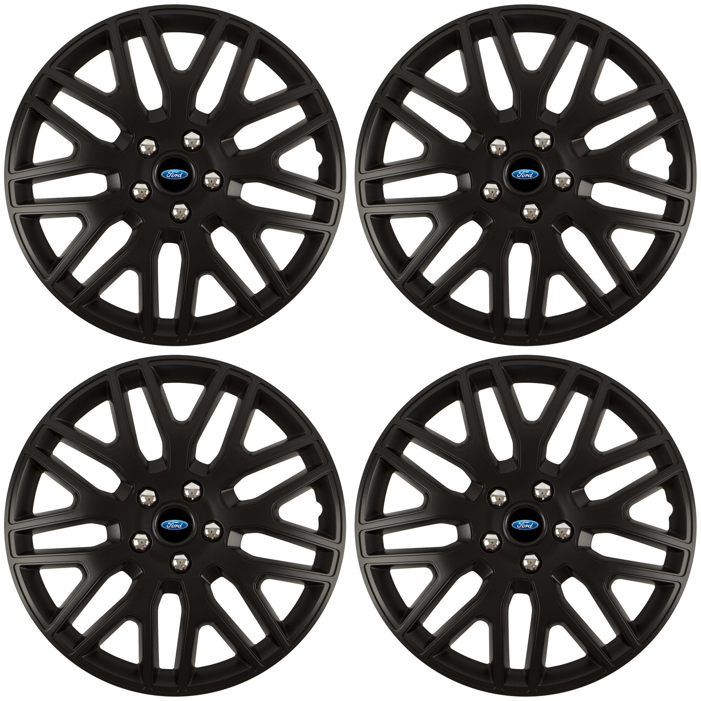 Set 4 Capace Roti 16 inchi (R16) Dakar Negru, Compatibile Cu Ford