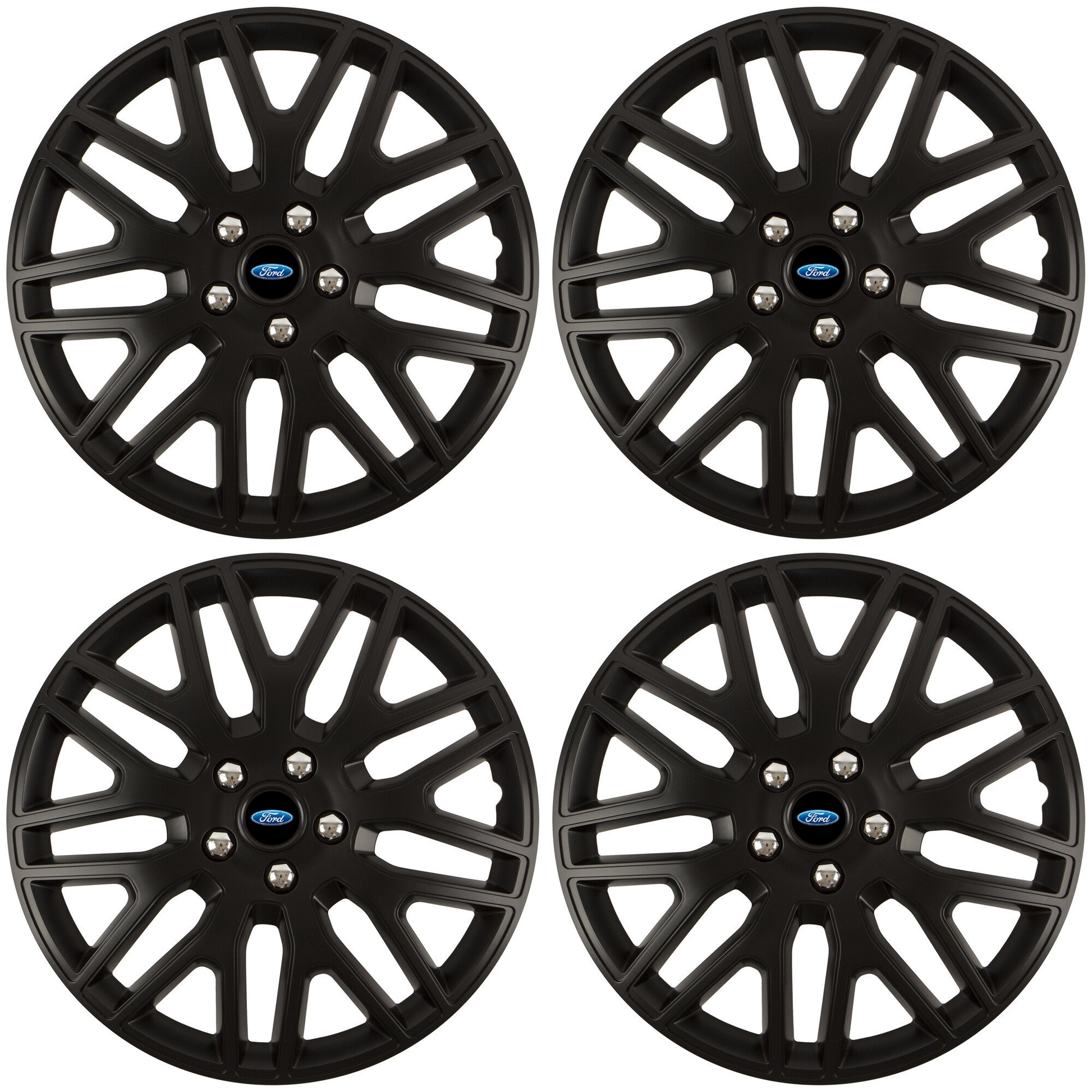 Set 4 Capace Roti 16 inchi (R16) Dakar Negru, Compatibile Cu Ford