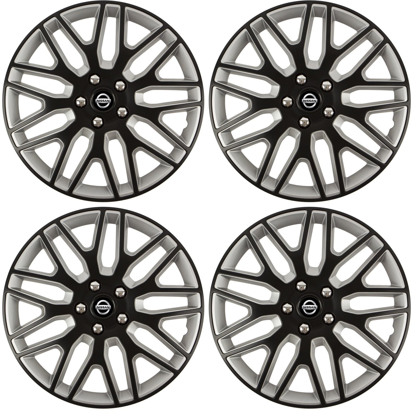 Set 4 Capace Roti 17 inchi (R17) Dakar Negru-Gri, Compatibile Cu Nissan