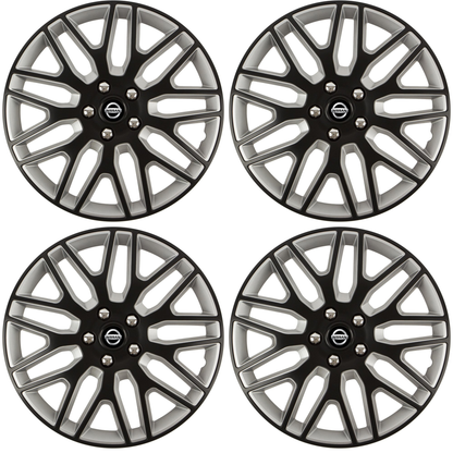 Set 4 Capace Roti 17 inchi (R17) Dakar Negru-Gri, Compatibile Cu Nissan