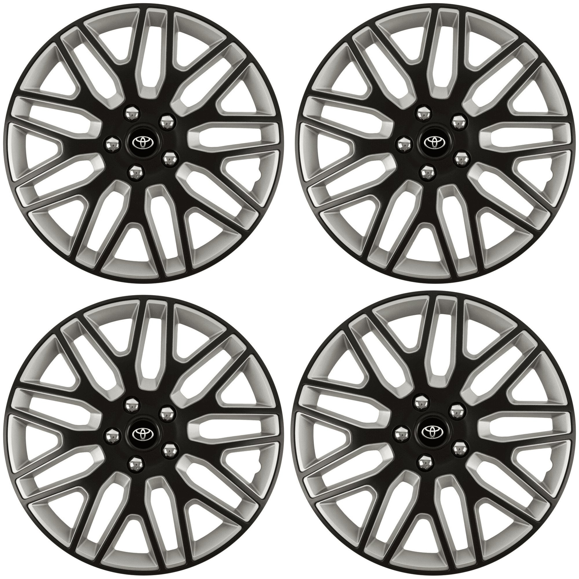 Set 4 Capace Roti 14 inchi (R14) Dakar Negru-Gri, Compatibile Cu Toyota