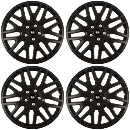 Set 4 Capace Roti 15 inchi (R15) Dakar Negru, Compatibile Cu Hyundai