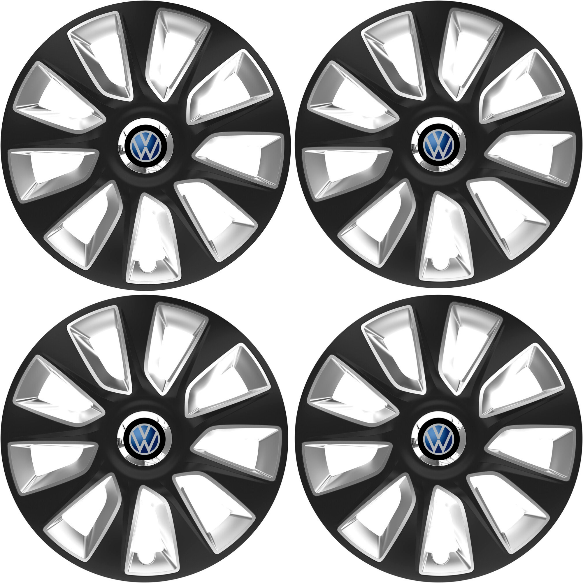 Set 4 Capace Roti 17 inchi (R17) Stratos Gri-Negru, Compatibile Cu Volkswagen