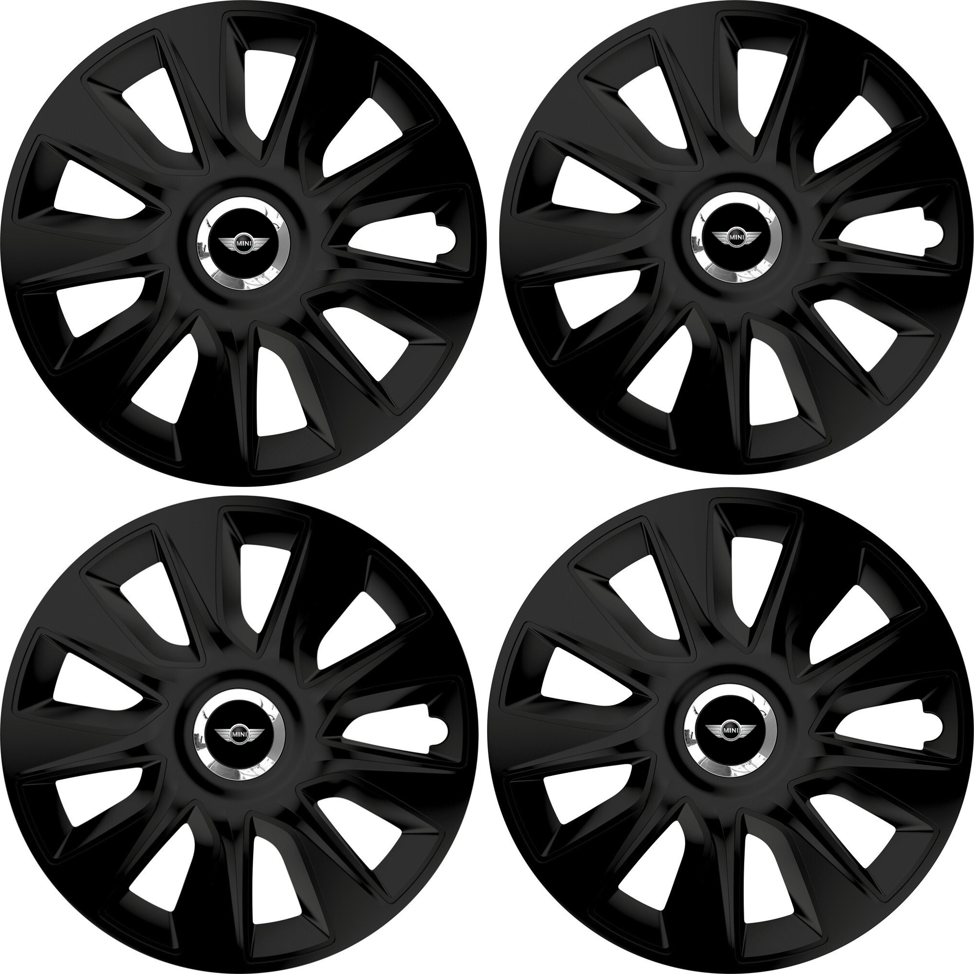 Set 4 Capace Roti 17 inchi (R17) Stratos Negru, Compatibile Cu Mini