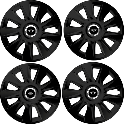 Set 4 Capace Roti 17 inchi (R17) Stratos Negru, Compatibile Cu Mini