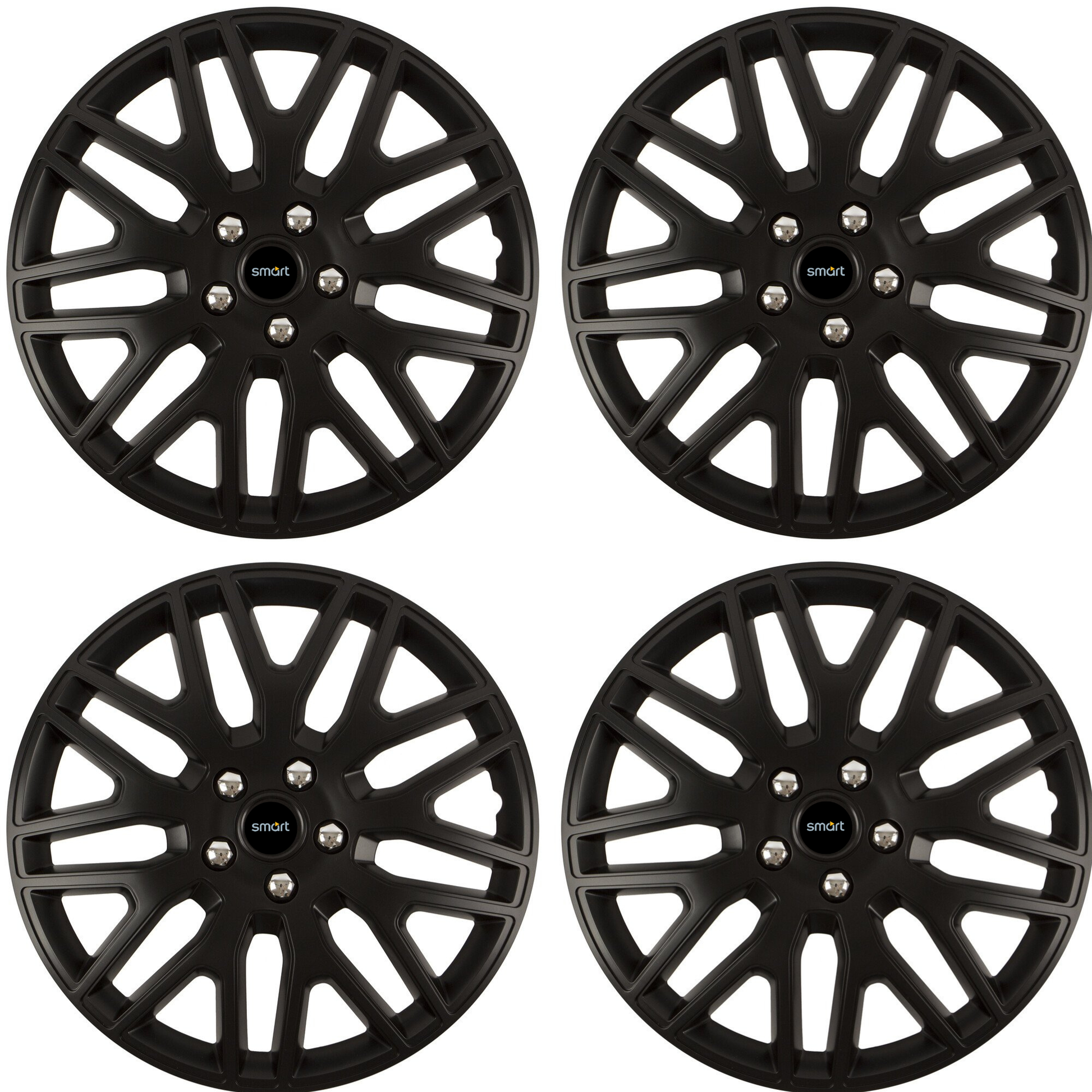 Set 4 Capace Roti 17 inchi (R17) Dakar Negru, Compatibile Cu Smart